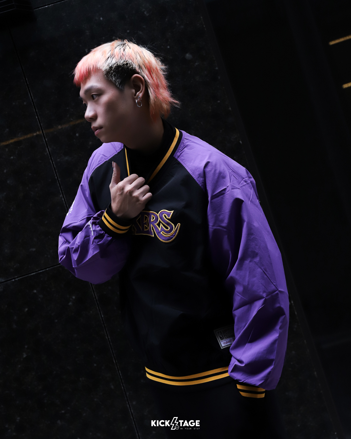 Mitchell & Ness NBA TEAM WOVEN PULLOVER JACKET 白藍 黑紫 黑紅 勇士 湖人 公牛 網眼 長T【MN25BOU04】