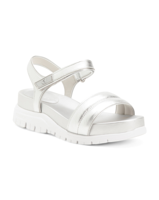 【預購】COLE HAAN H031025 皮革細帶厚底涼鞋