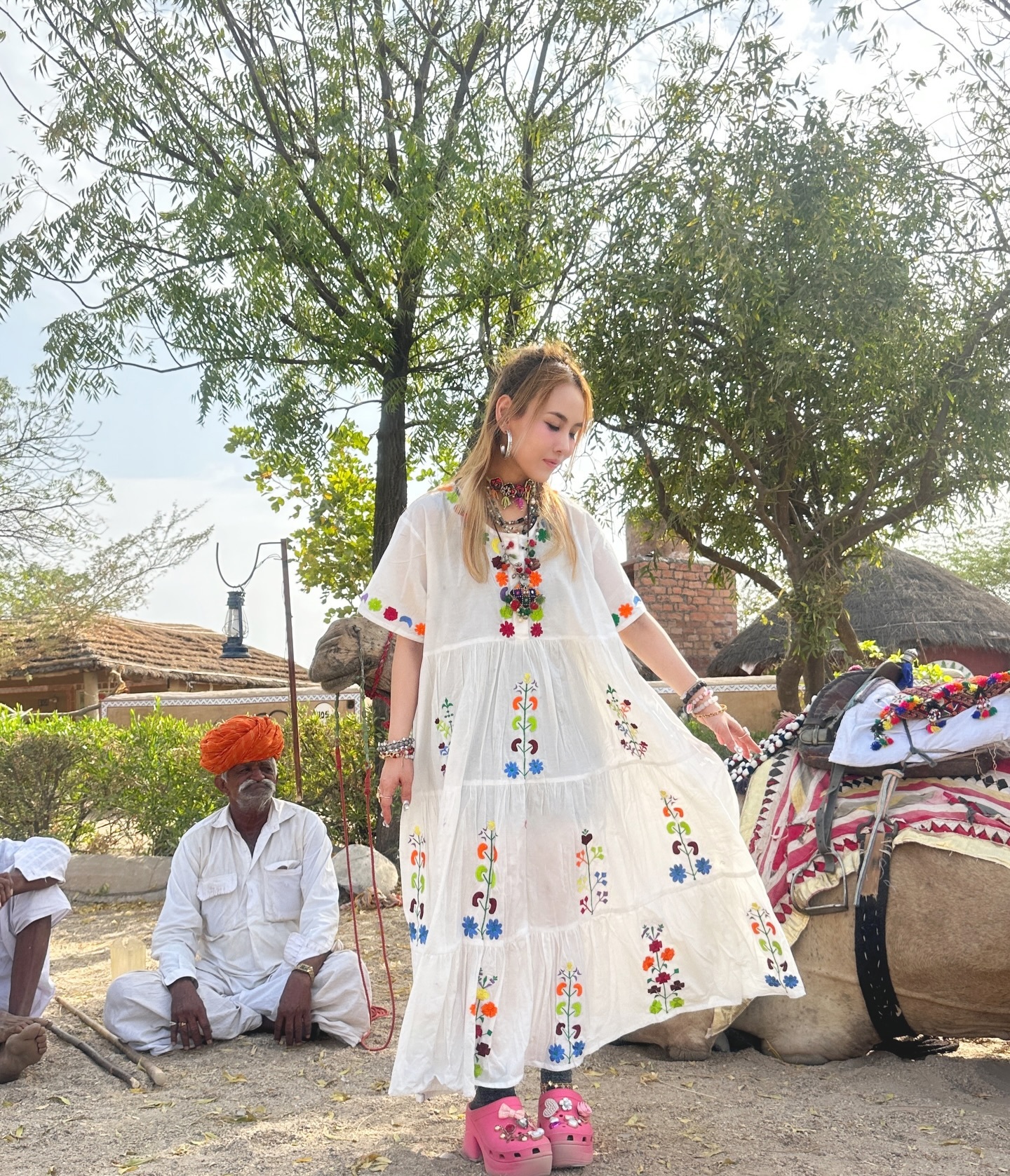 [Keep Warehouse] Macrame one piece M3540C -WH A58 (0309indialive)