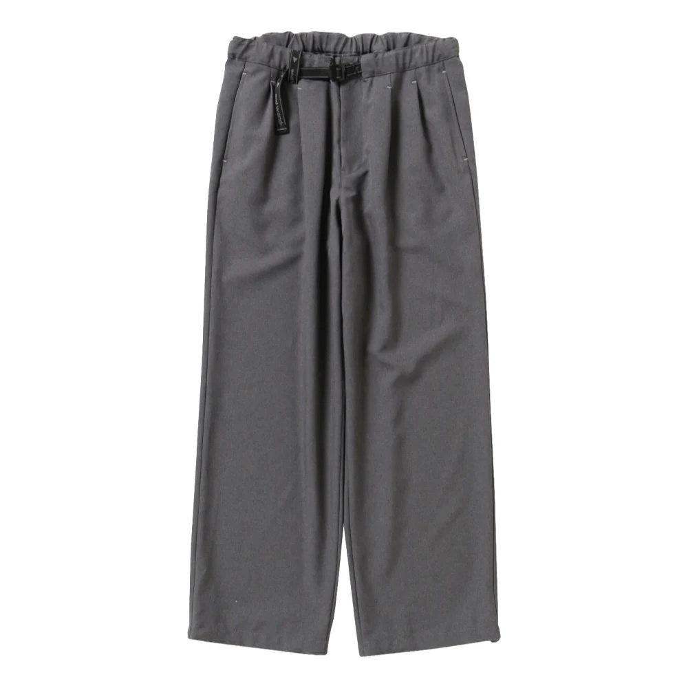 AND WANDER PE MELANGE TWILL WIDE PANTS