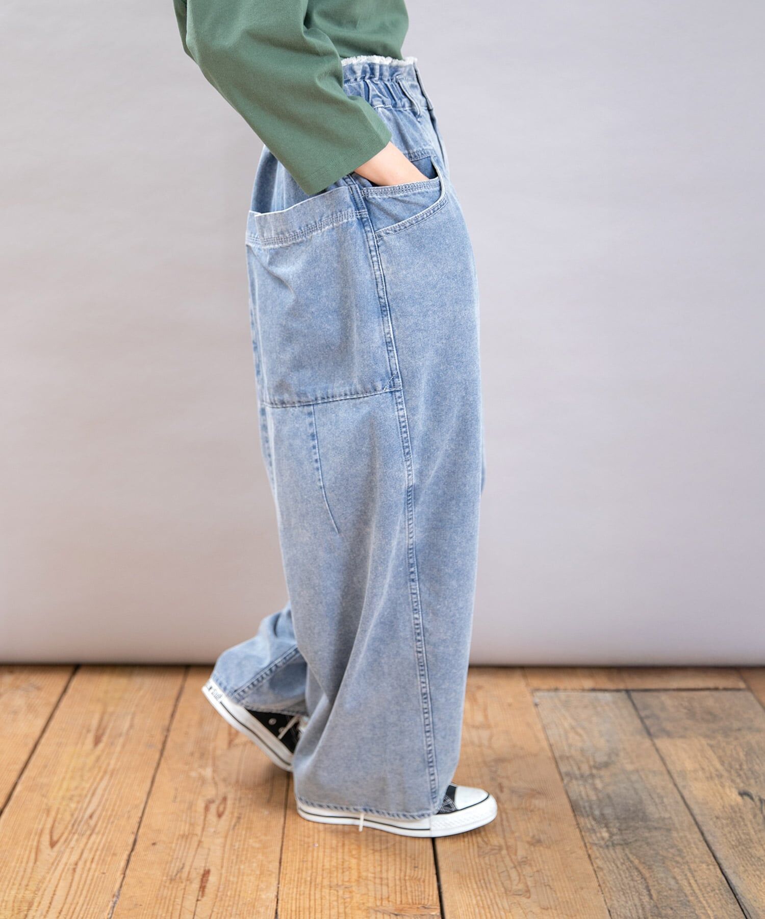 URCH 工裝牛仔長褲