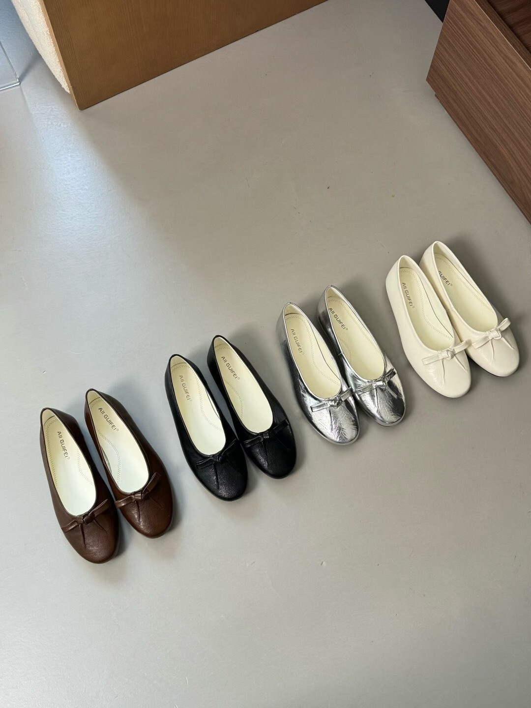 復古紋蝴蝶結娃娃鞋(35-40)