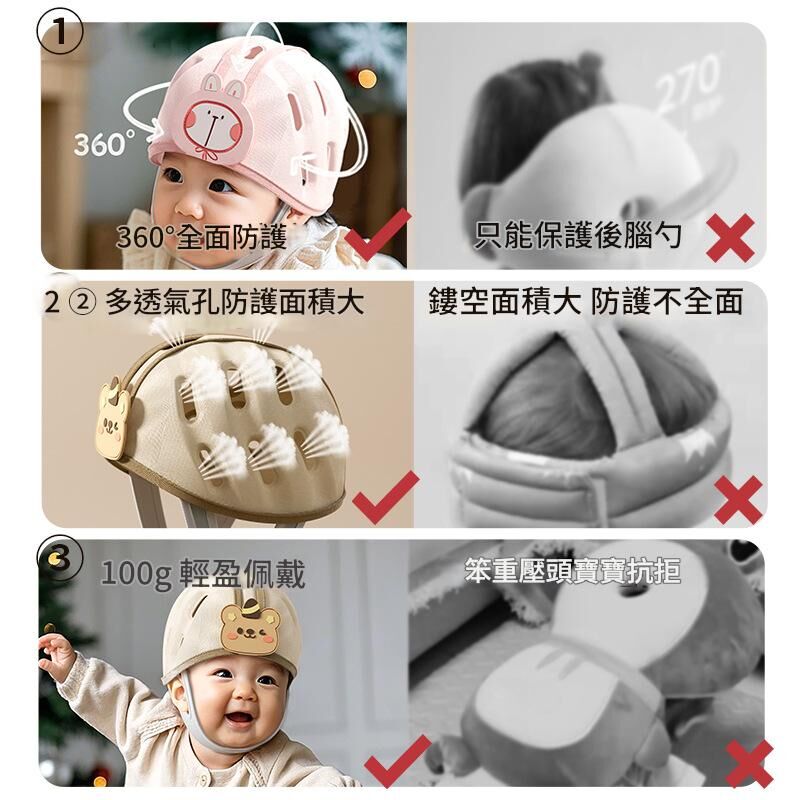 《2976》新生兒360度保護防撞帽