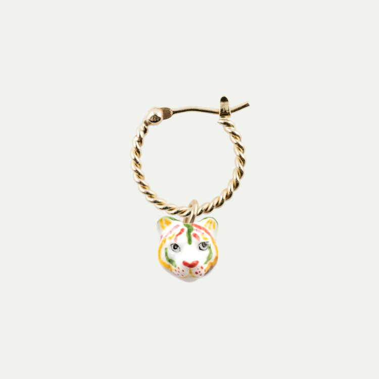 癲虎迷你圈型耳環-單只