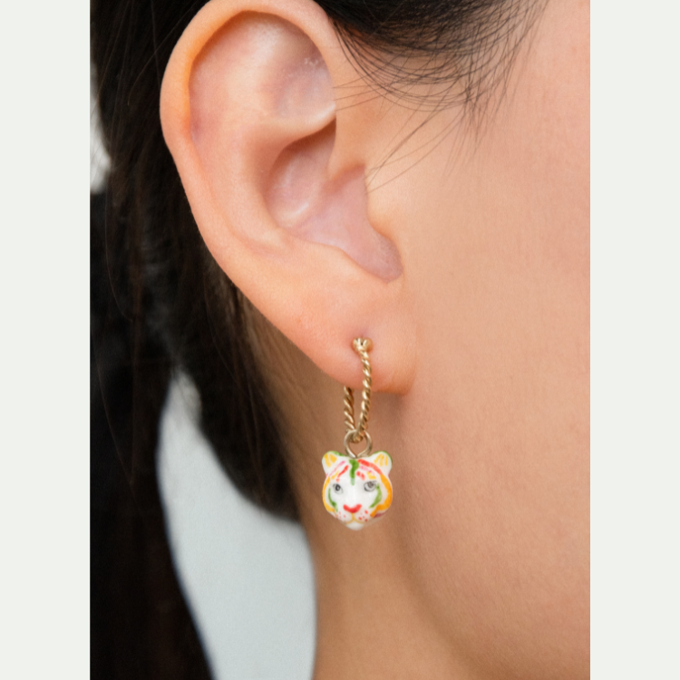 癲虎迷你圈型耳環-單只