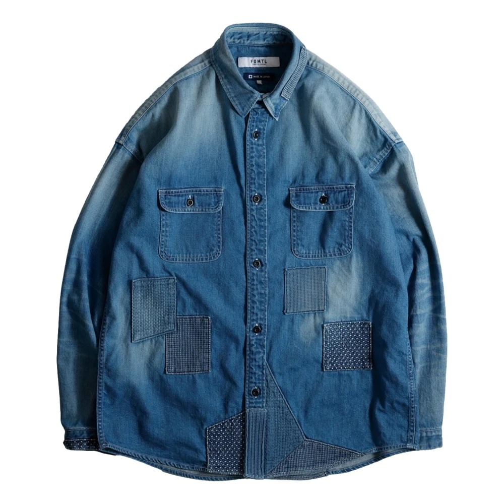 FDMTL PATCH DENIM SHIRT 5YR WASH