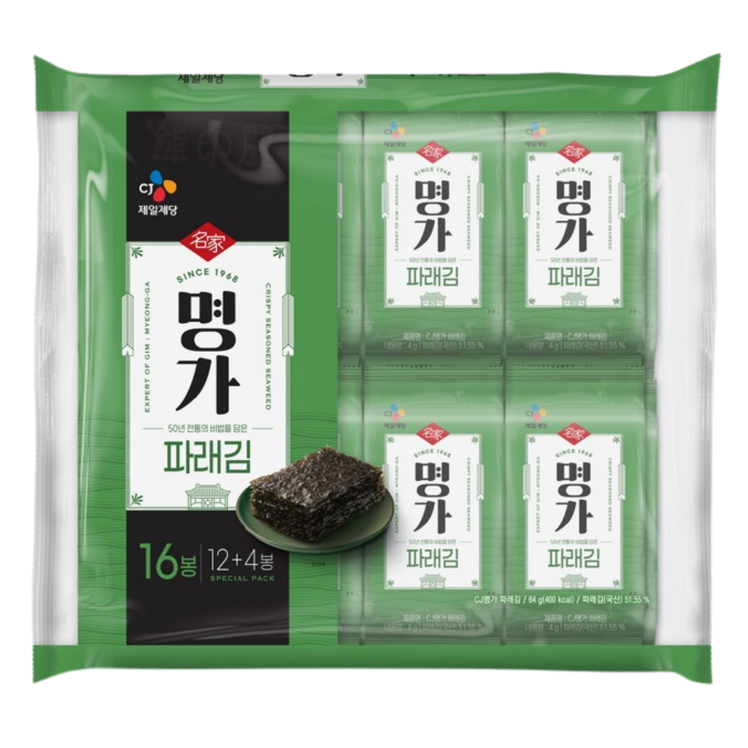 名家韓國即食青海苔紫菜 (16包裝) (綠) 到期日 2026-6-17