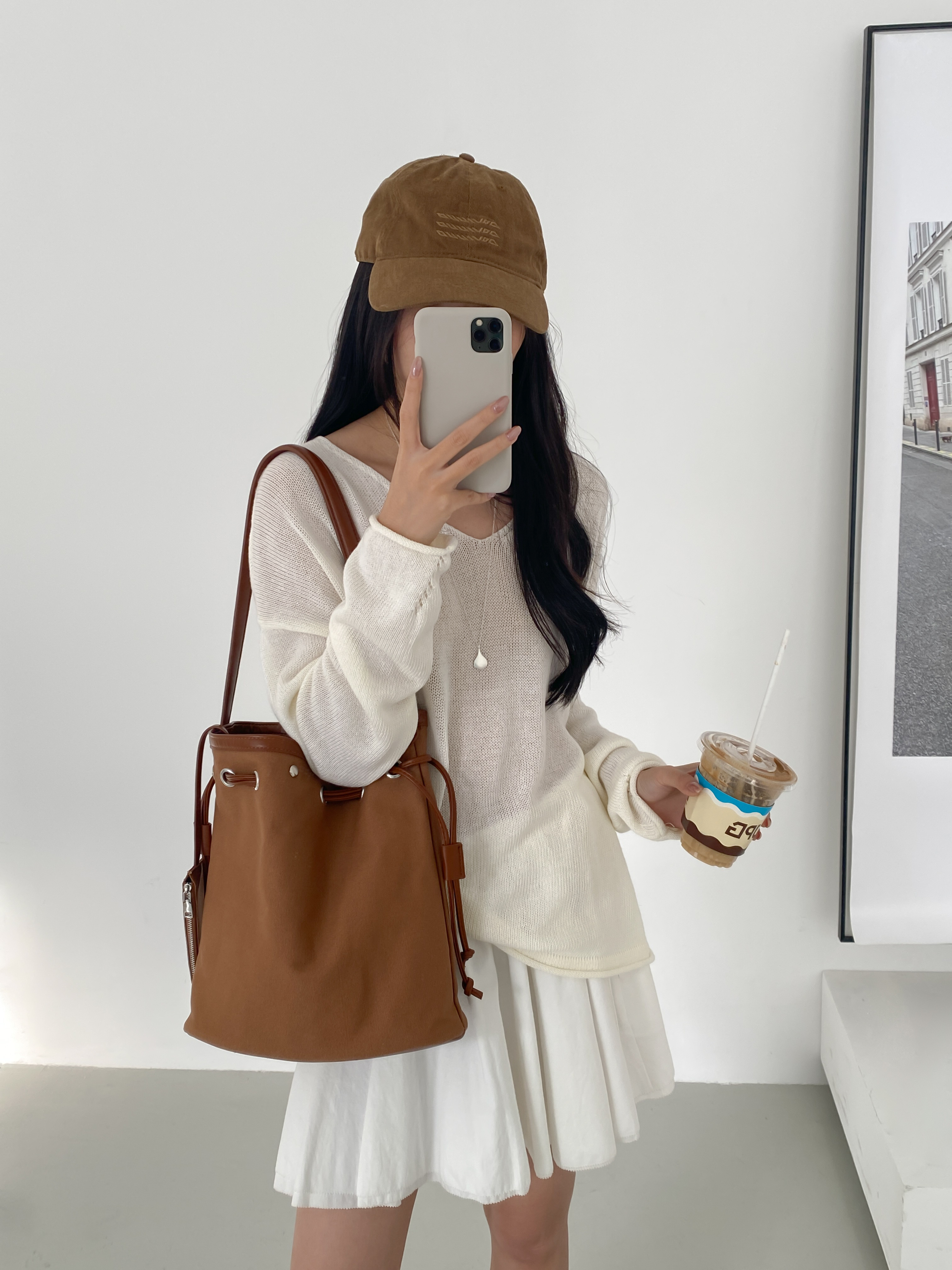 帆布抽繩水桶包