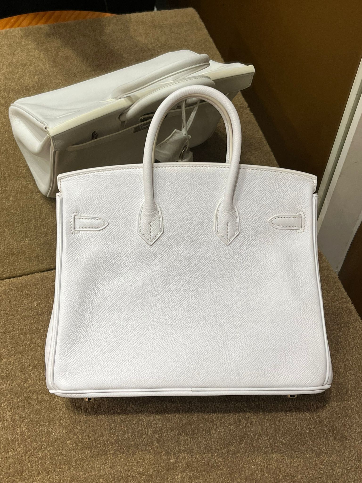 Birkin 25 白色 ck epsom 框N （二手98%new）