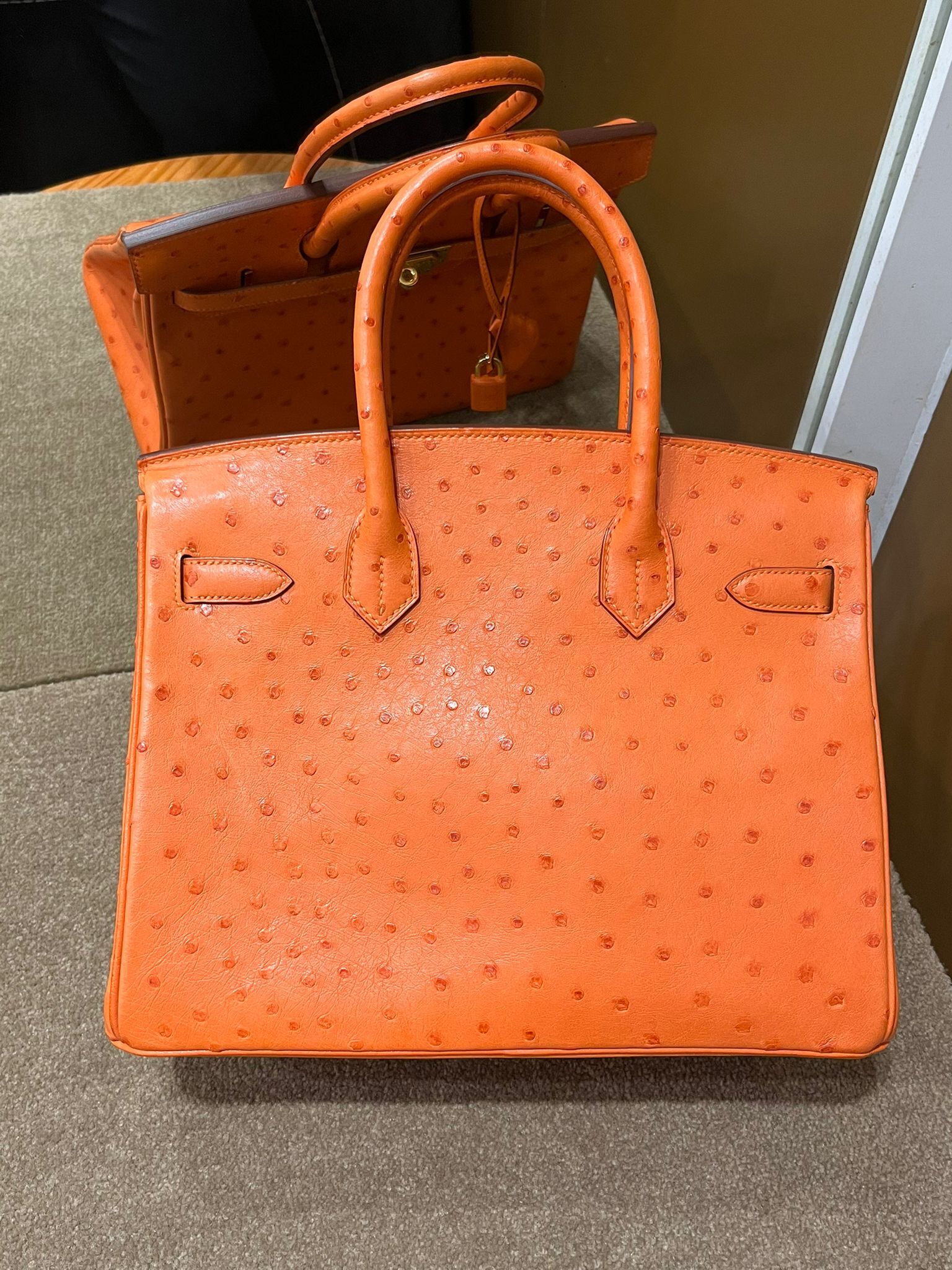 Birkin 30 橙色 cc ostrich A  （二手99%new）