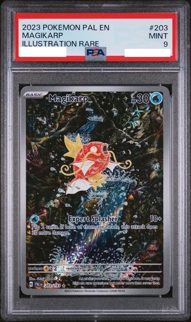 [PSA 9] 2023 POKEMON PAL EN-PALDEA EVOLVED #203 MAGIKARP ILLUSTRATION RARE