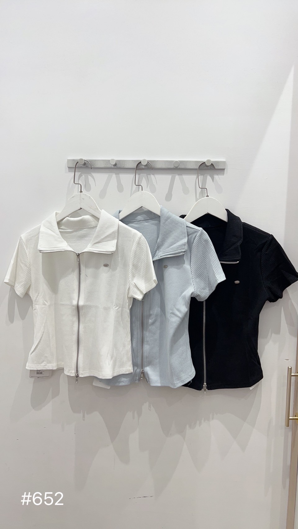 小銀標雙拉鍊上衣s