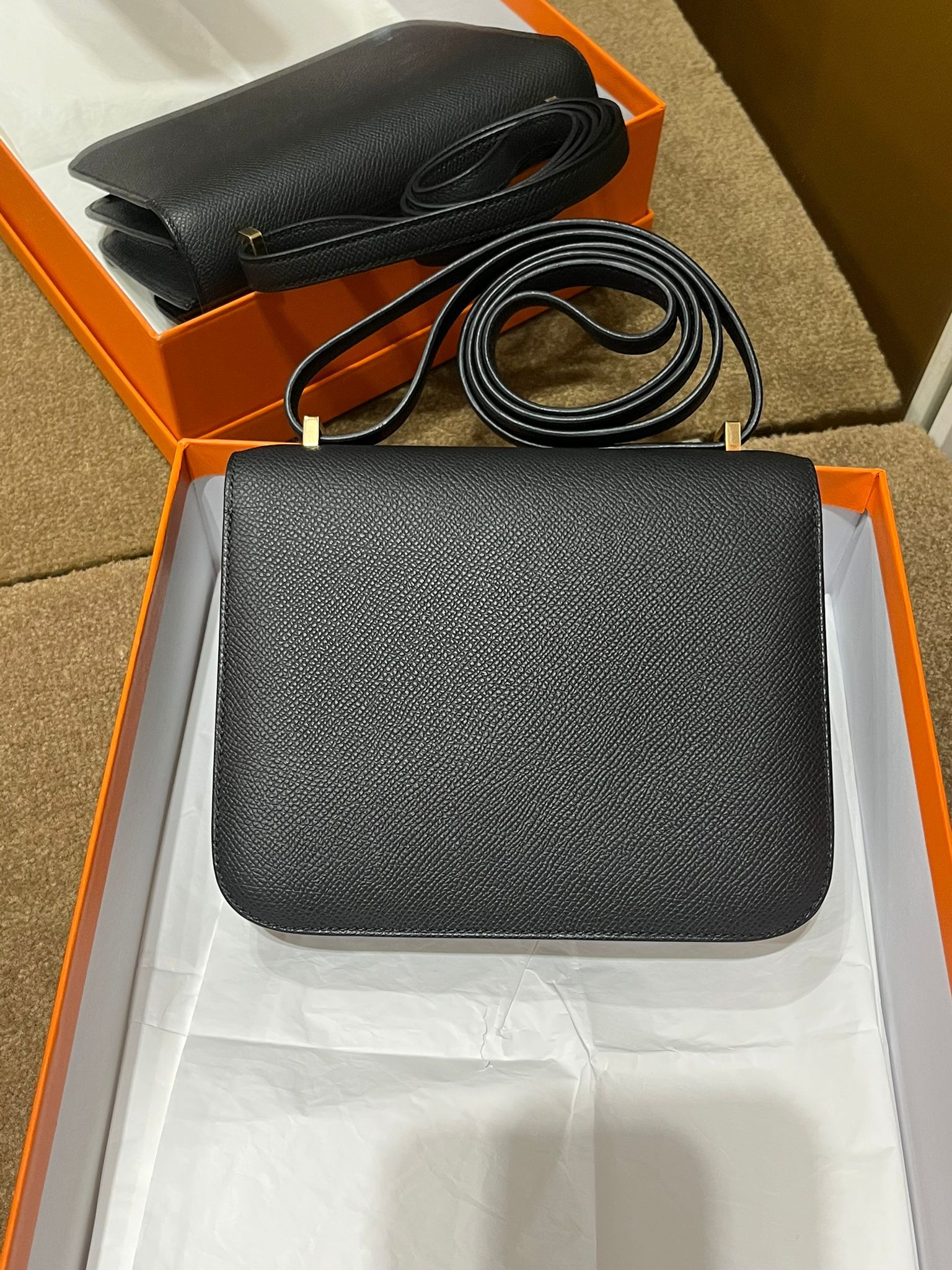 Constance mini mirror 89 noir cd epsom B ( 二手98% new）