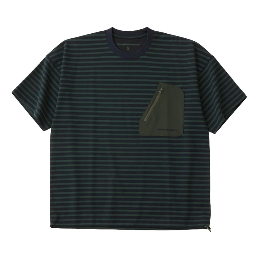 WHITE MOUNTAINEERING WIDE POCKET STRIPE T-SHIRT