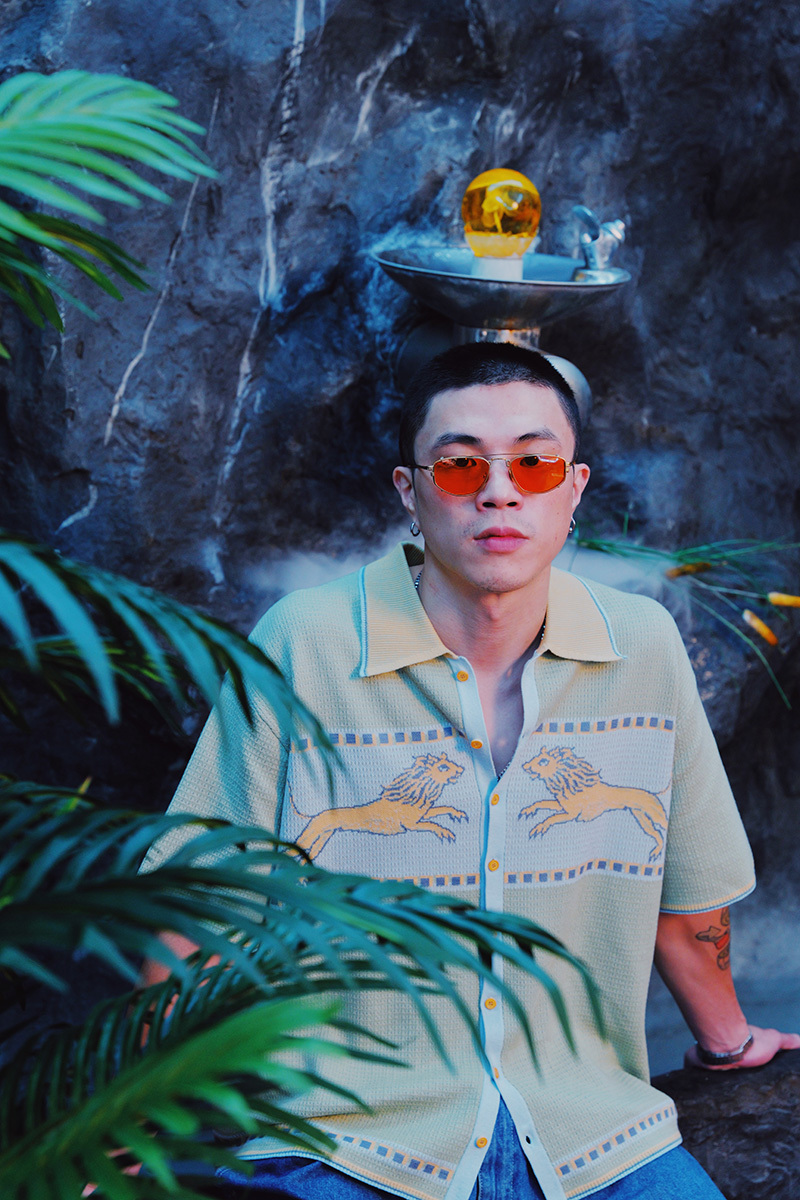 拜占庭叔頭小書祖 短袖開襟襯衫 淺綠