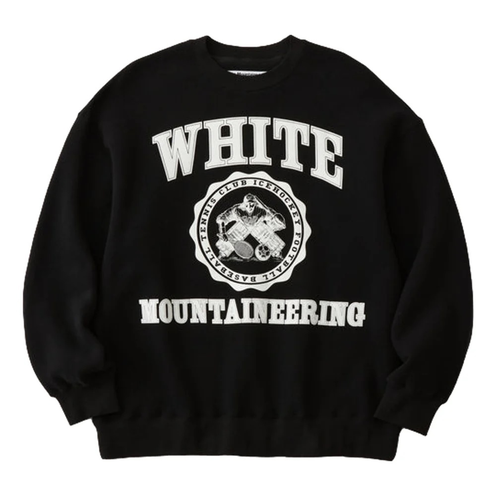 WHITE MOUNTAINEERING COLLEGE LOGO SWEAT SHIRT