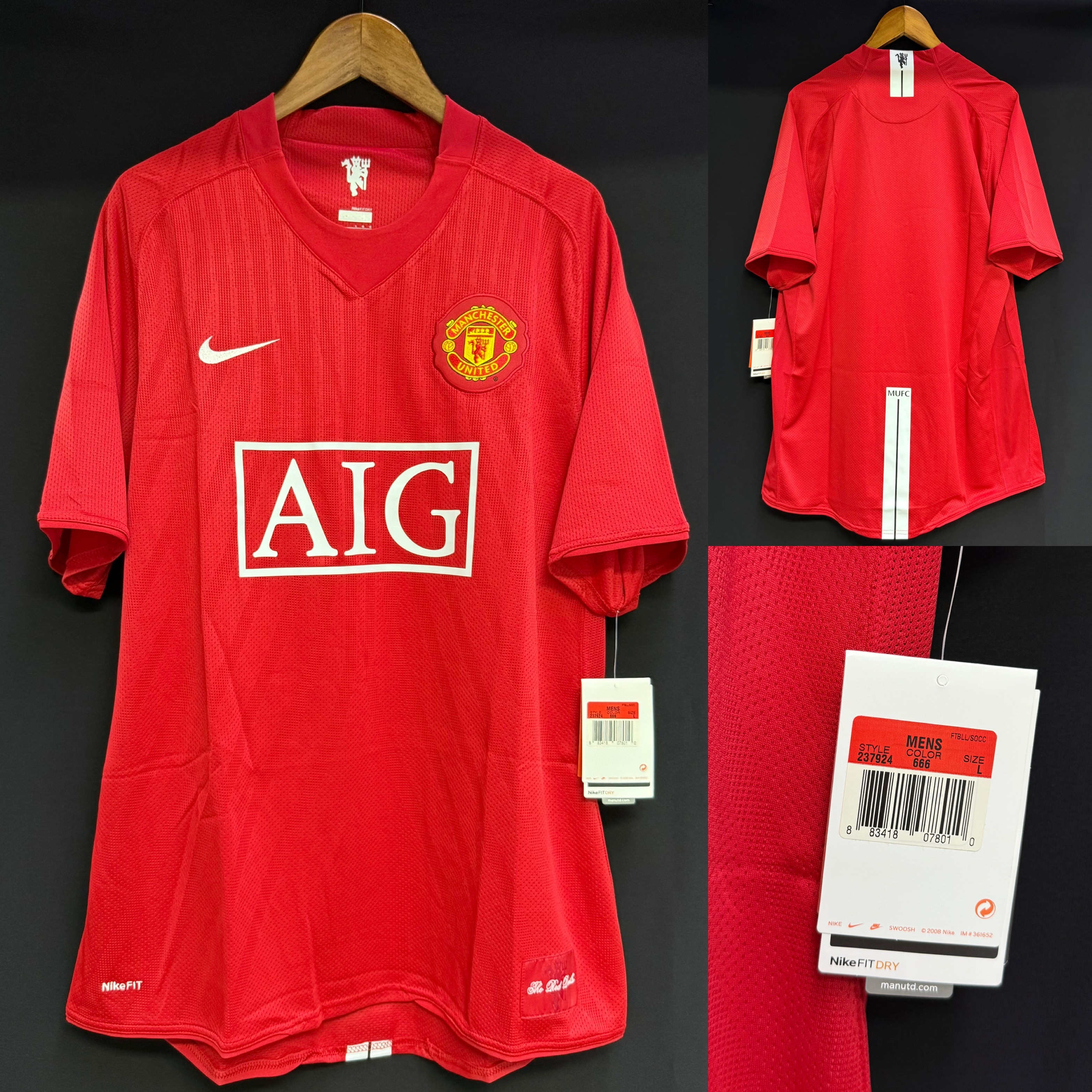 (BNWT) Manchester United 2007-2009 Nike Home Shirt