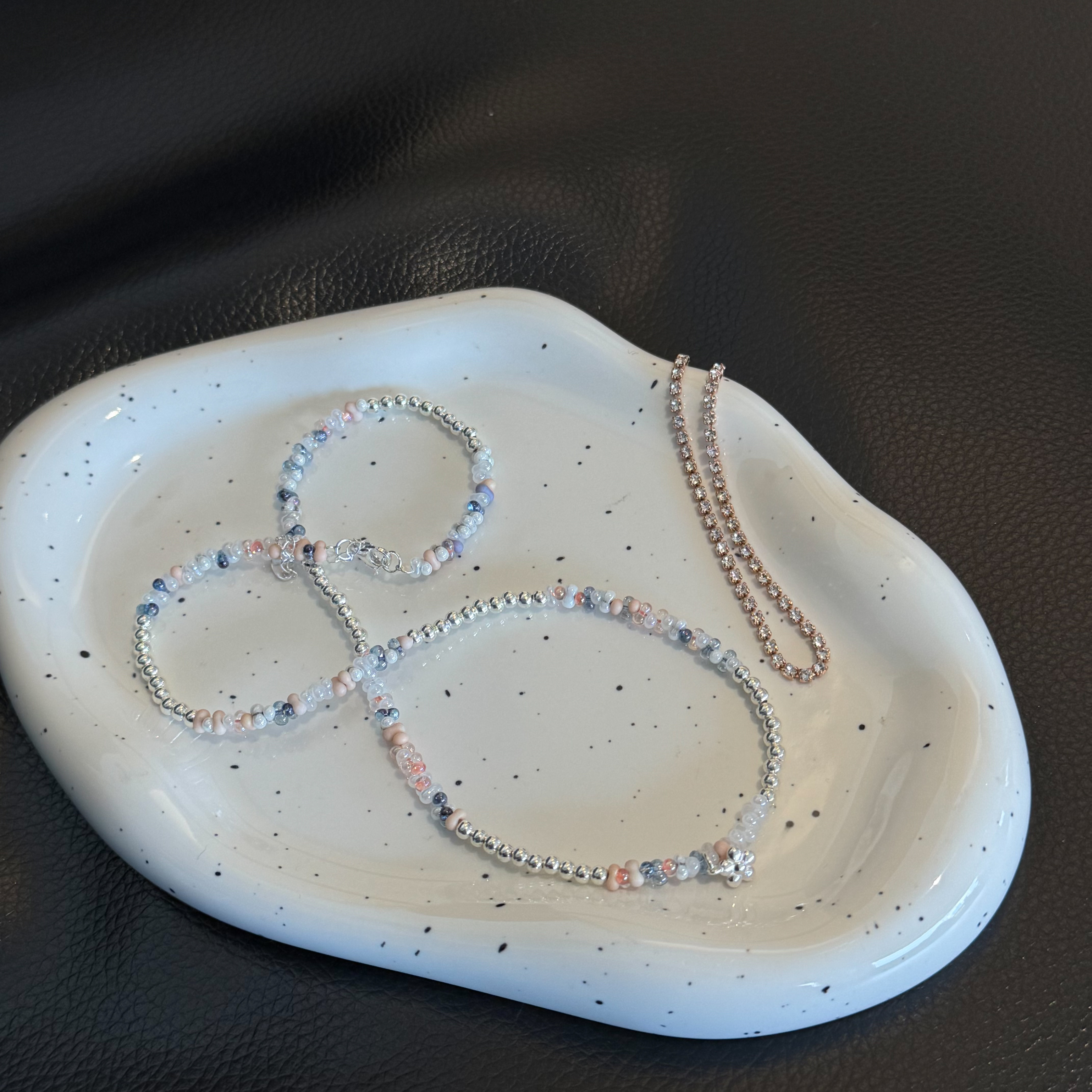 RS25 純銀拼接串珠俏皮項鍊(無折扣)