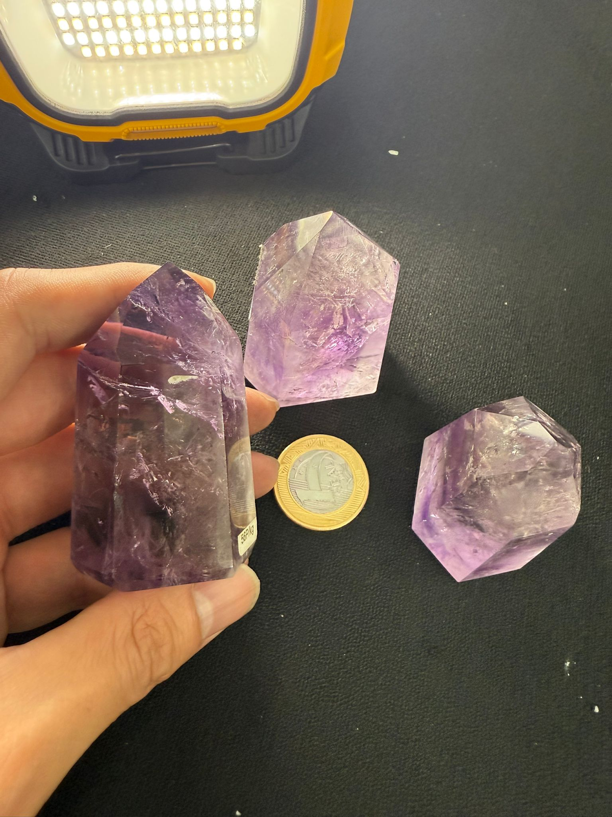 WH118 紫色水晶柱 100-150G