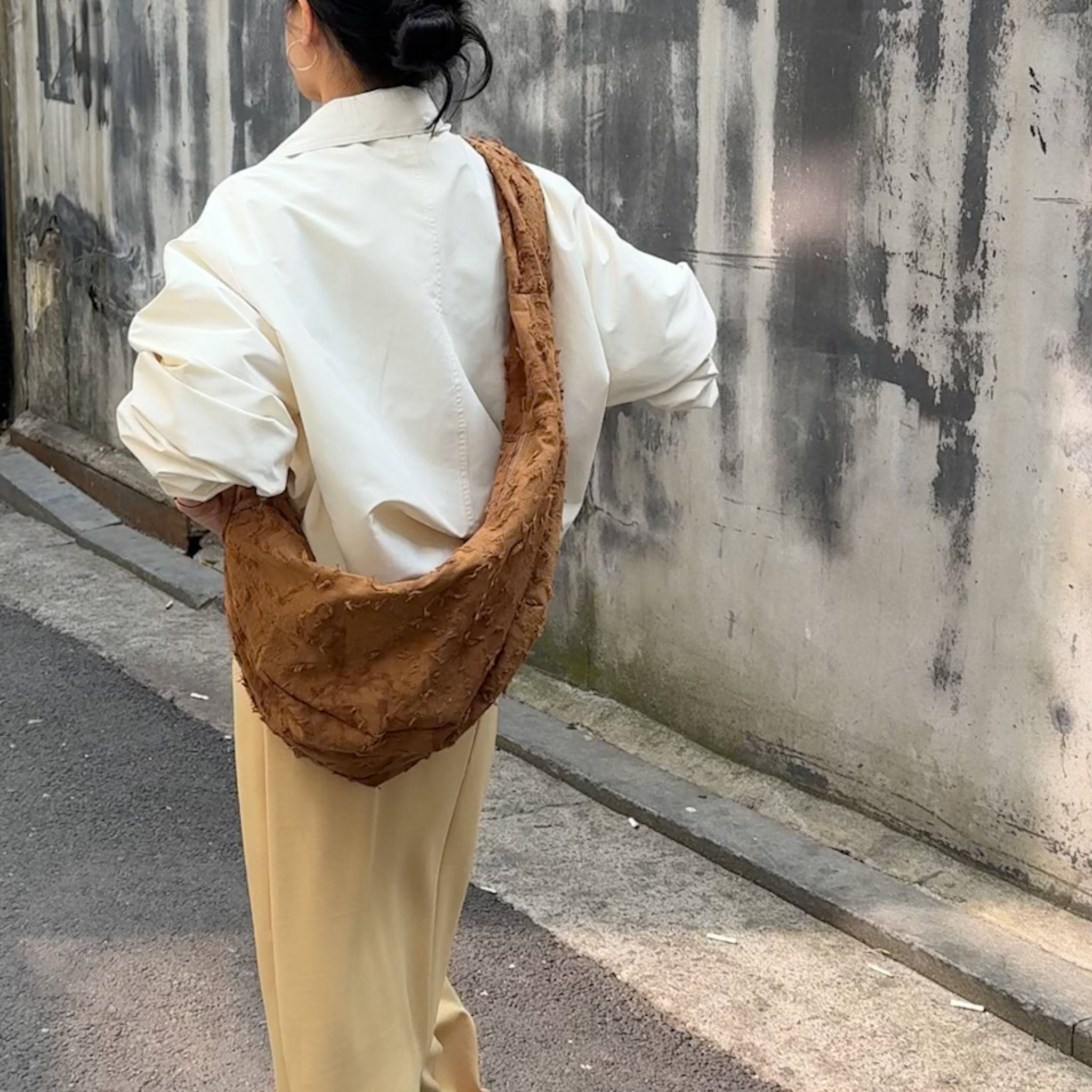 RS15 個性街頭Citygirl渲染大肩包(焦糖咖/帥紫灰)