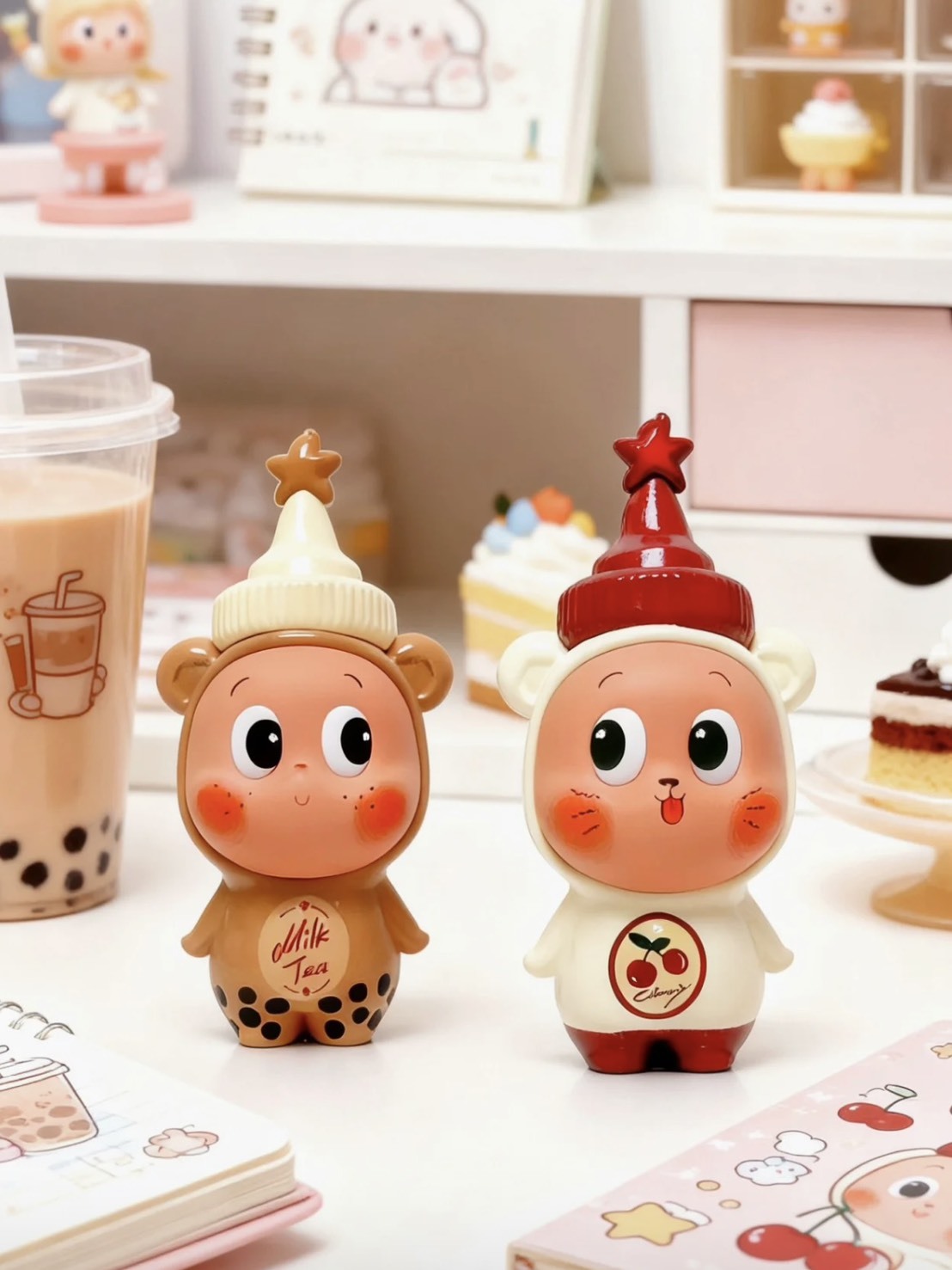 POPMART 泡泡瑪特 星星人隨心配系列 珍珠奶茶 & 櫻桃冰茶 吊卡