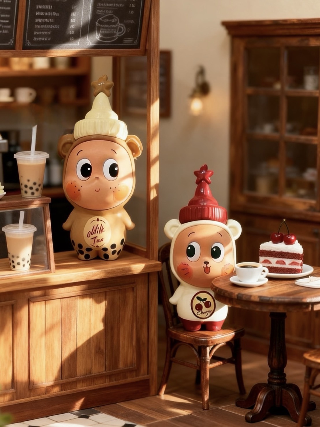 POPMART 泡泡瑪特 星星人隨心配系列 珍珠奶茶 & 櫻桃冰茶 吊卡