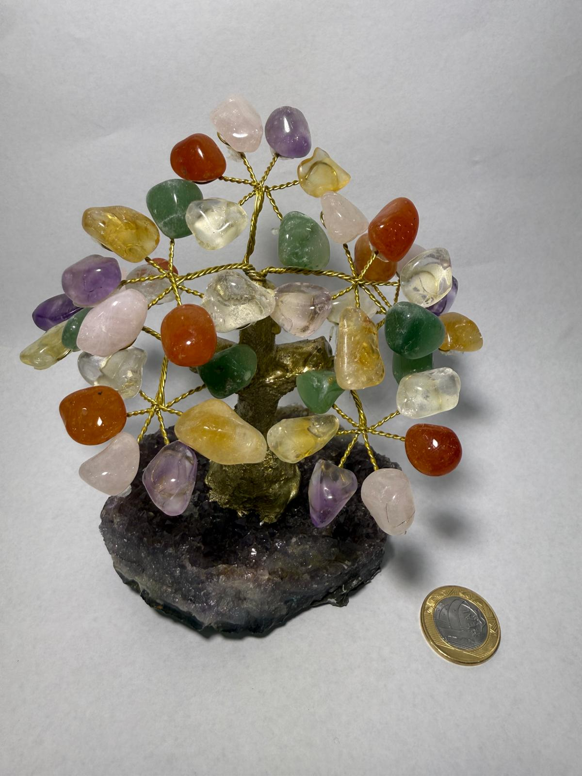 WH071 A71 S 14-16cm 水晶樹 七彩混合水晶