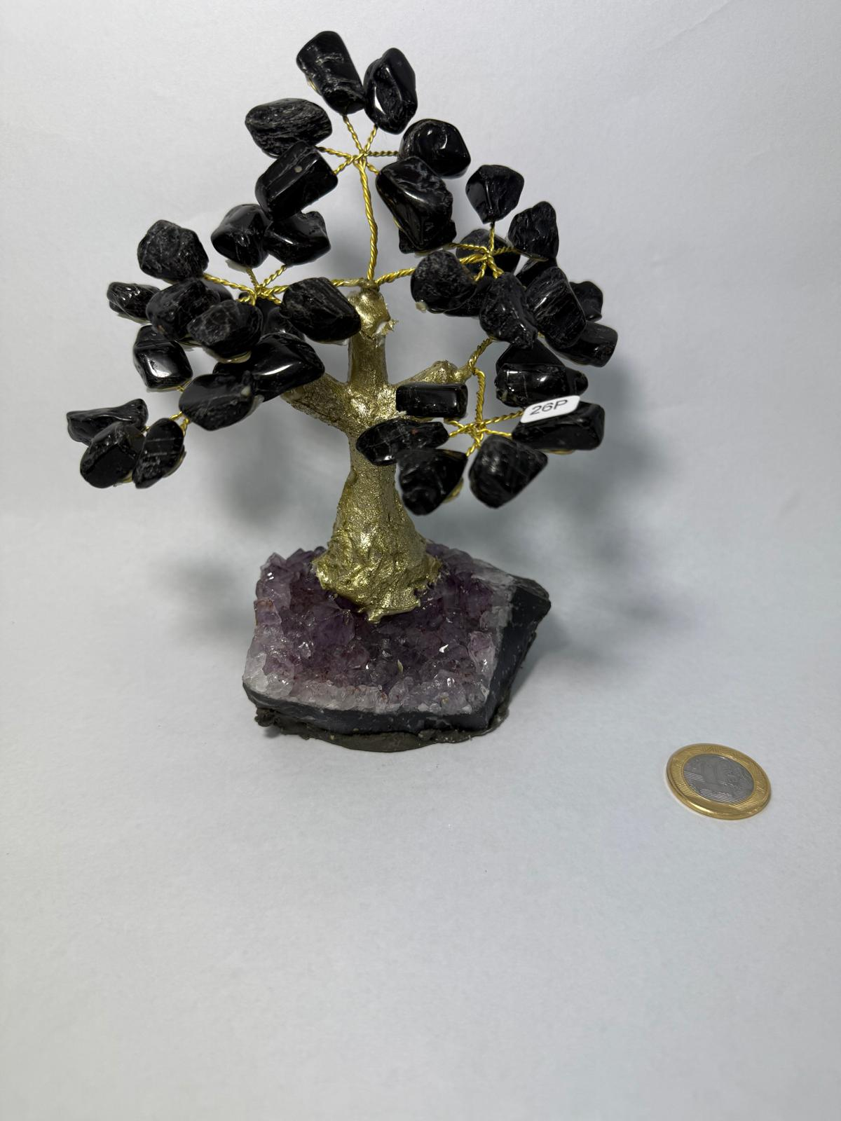 WH076 A76 S 14-16cm 水晶樹 黑碧璽