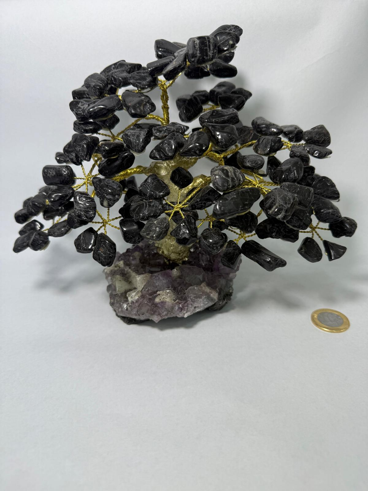 WH082 A82 M size 18-20cm 水晶樹 黑碧璽