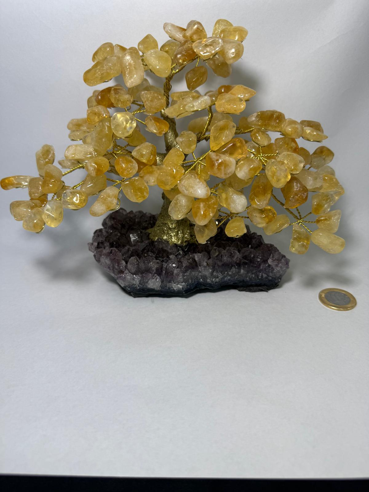 WH084 A84 M size 18-20cm 水晶樹 黃水晶