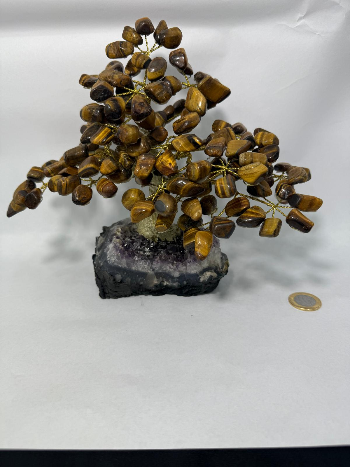 WH086 A86 M size 18-20cm 水晶樹 虎眼石