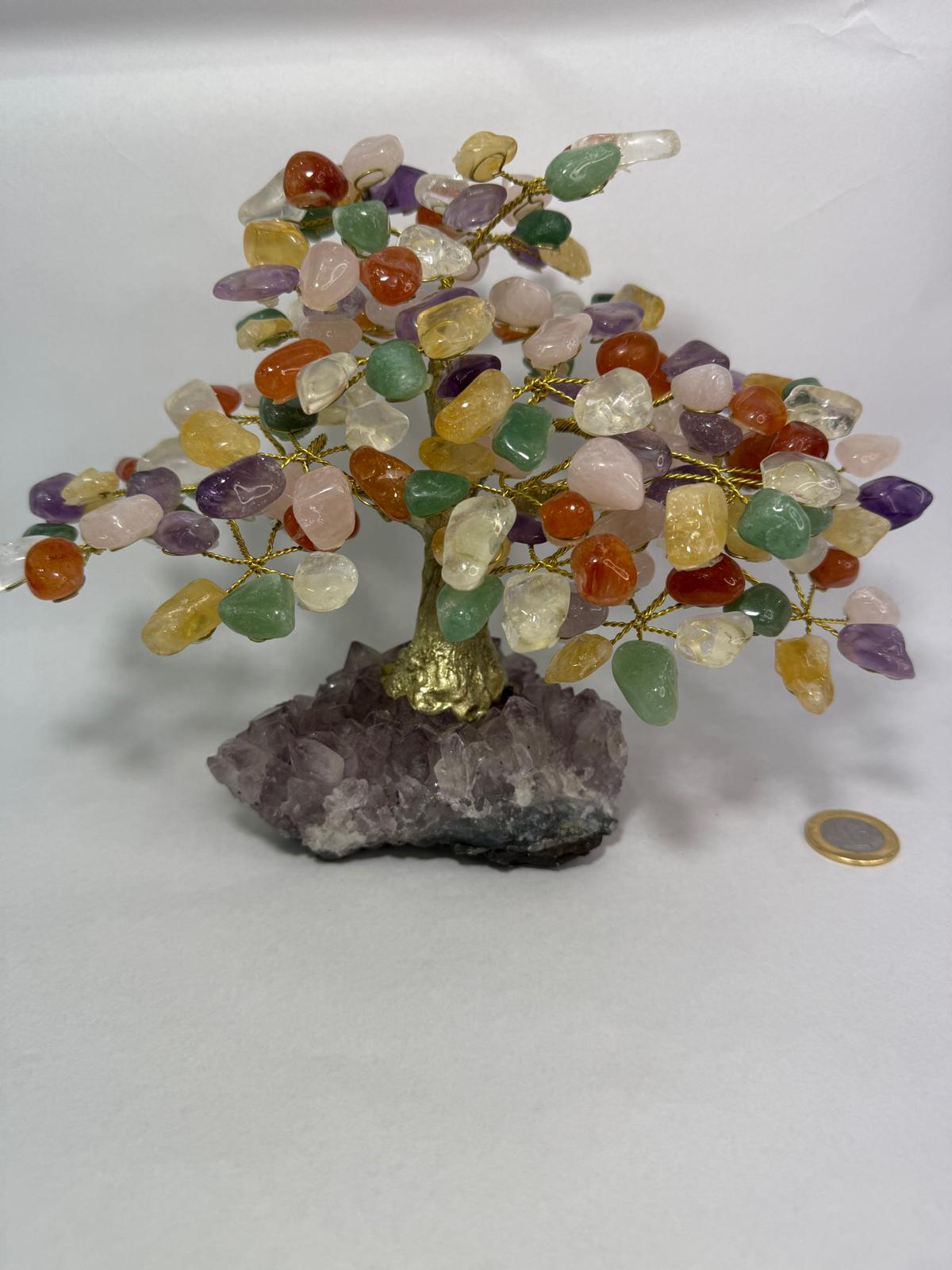 WH088 A88 M size 18-20cm 水晶樹 七彩混合水晶