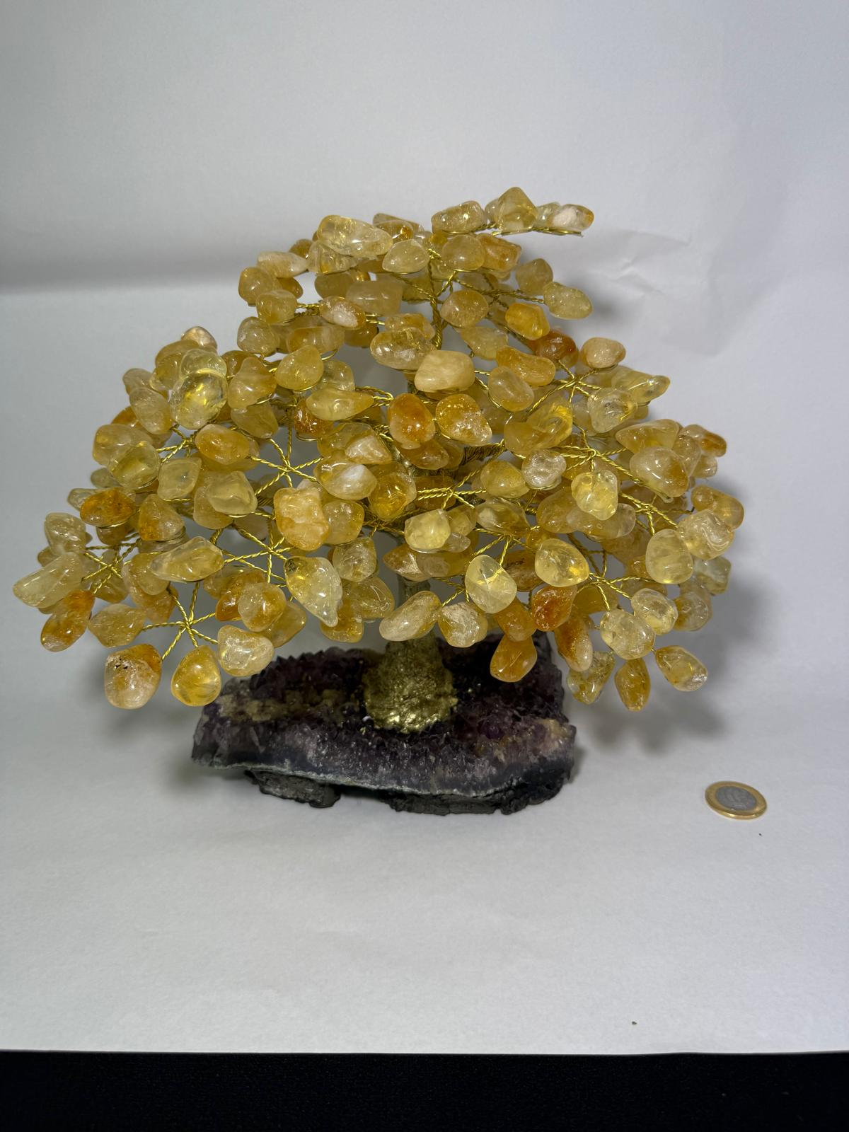 WH091 A91 L size 25-28 cm 水晶樹 黃水晶