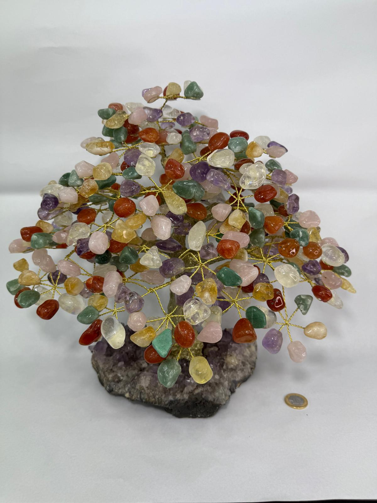 WH098 A98 XL size 32-26CM 水晶樹 七彩混合水晶