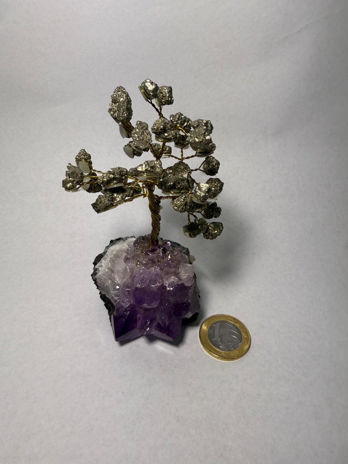 WH063 A63 XS 9-11CM 水晶樹 黃鐵礦