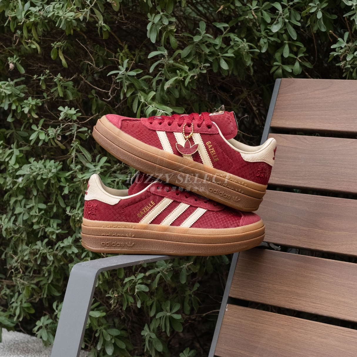 【逢甲FUZZY】W Adidas Gazelle Bold "CNY" 蛇鱗 紅 JQ5977