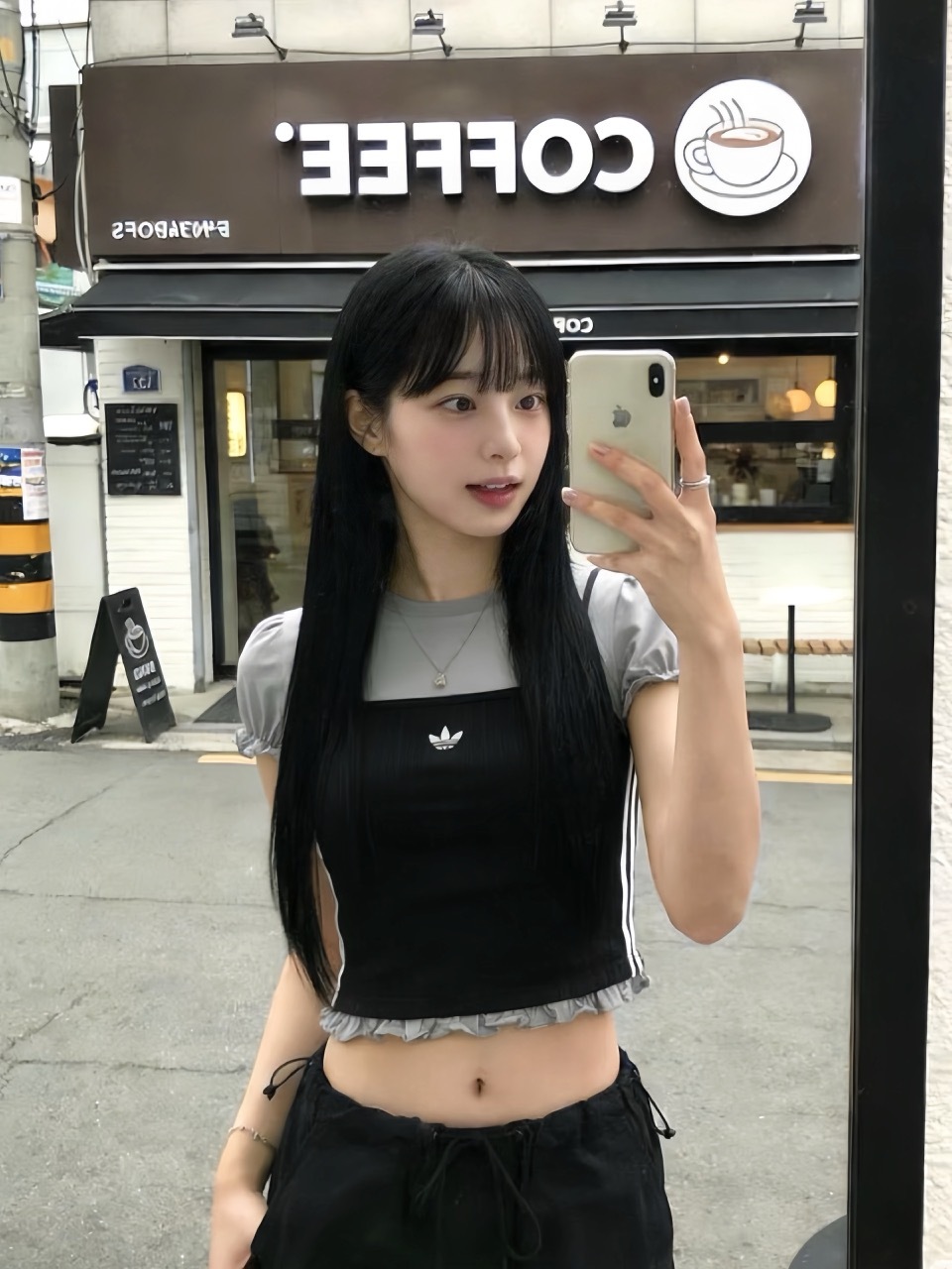 2026春季新款 ADIDAS ORIGINALS SLIM系列 假兩件式 圓領泡泡袖