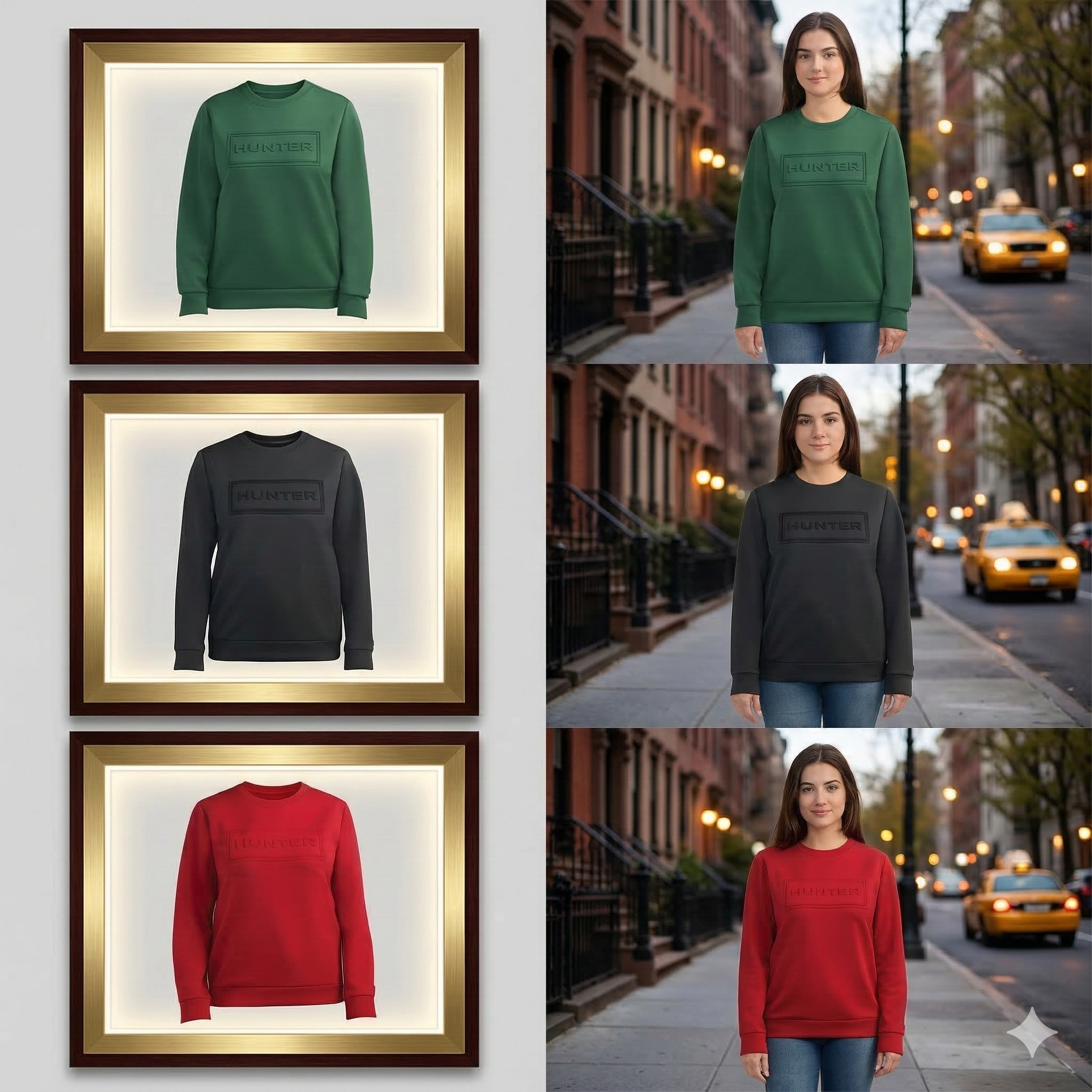 【預購】Hunter H031010 女裝立體壓紋衛衣