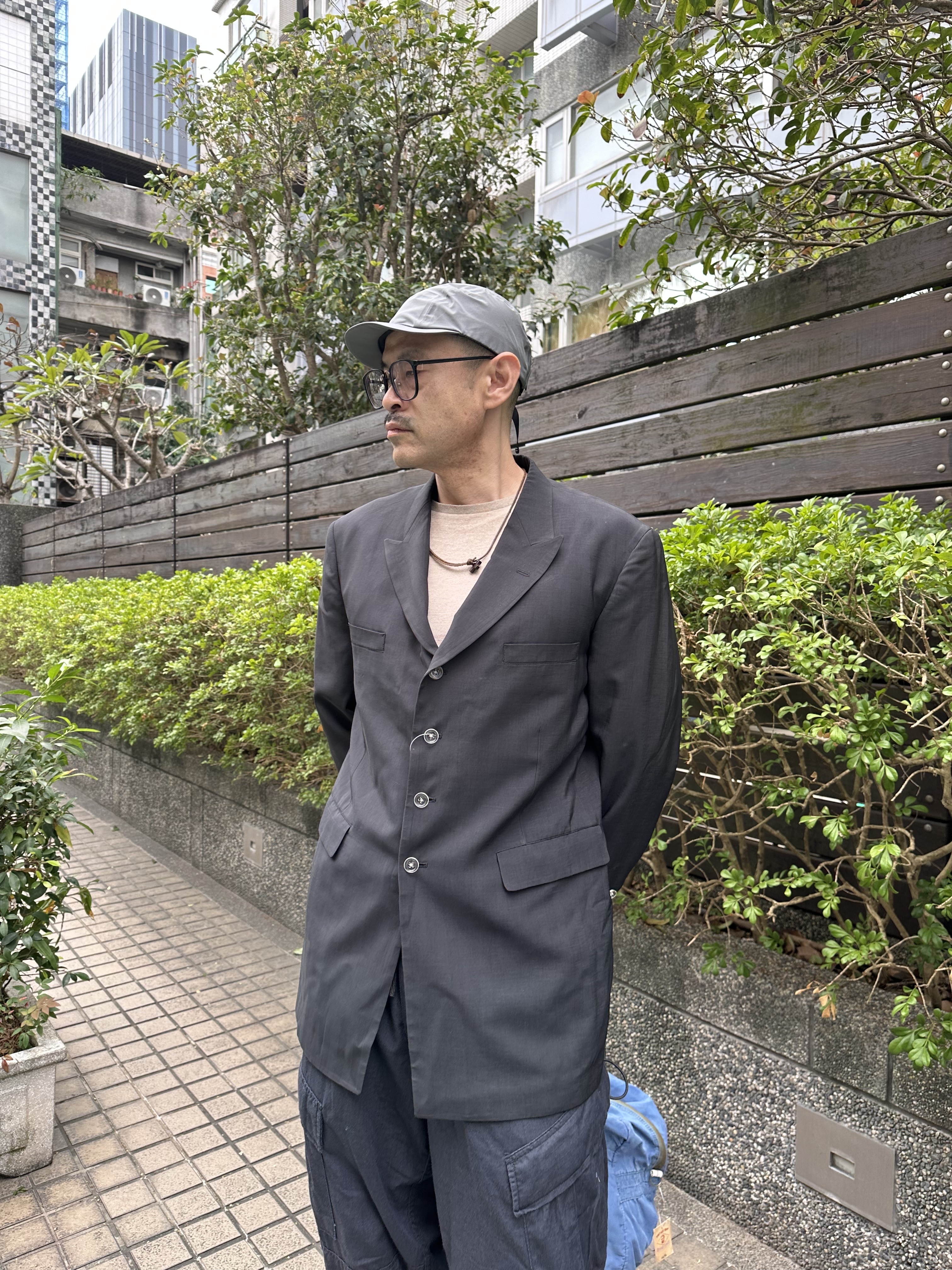 90’s Yohji Yamamoto Pour Homme Shadow Stripe Jacket (MADE IN JAPAN)