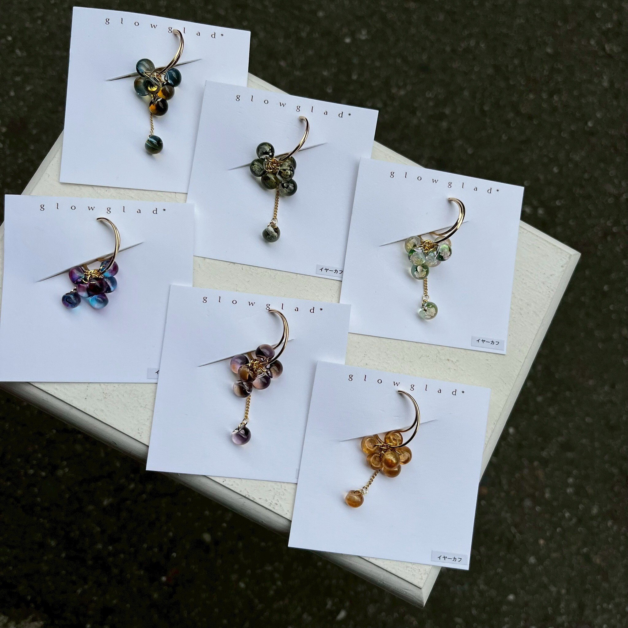 [glowglad] bubble 耳骨夾 | 藍橘色 | NO.124