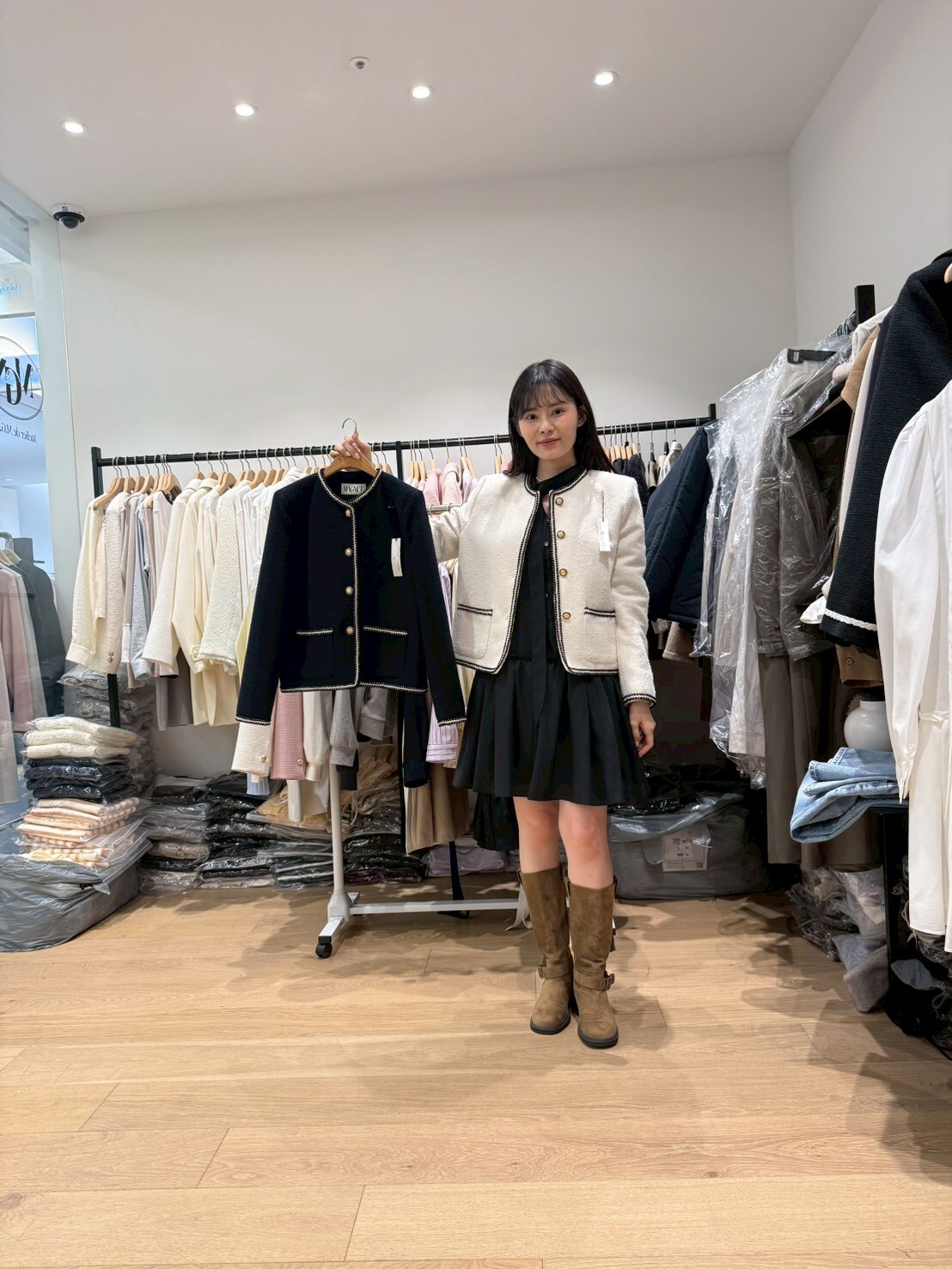 MN6023 經典金蔥線雙包邊外套