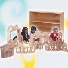 蒙特梭利教具-長城積木組170件附外箱