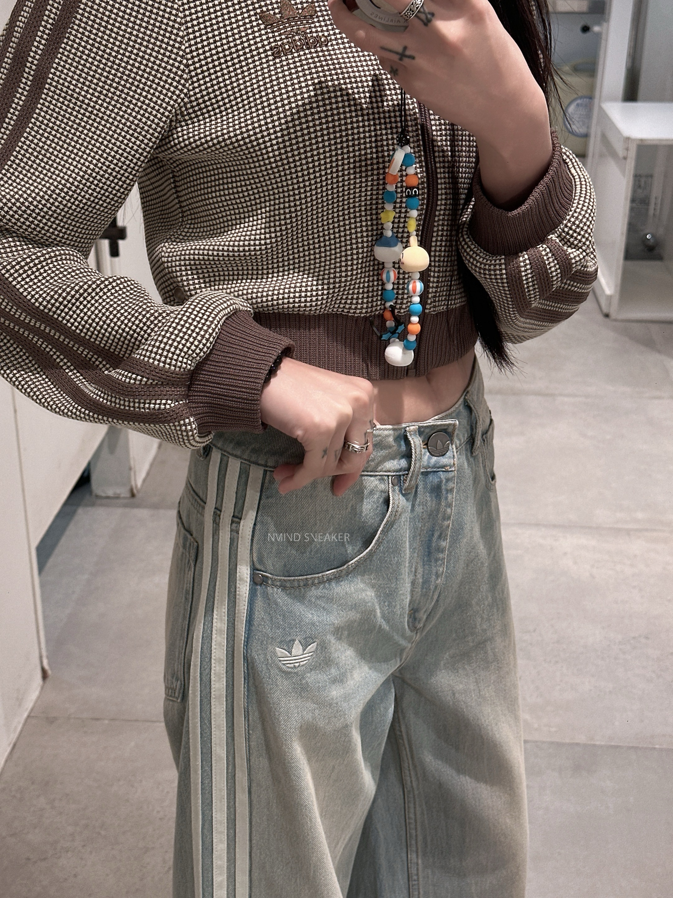 ADIDAS ORIGINALS 丹寧牛仔長褲 淺藍/深藍