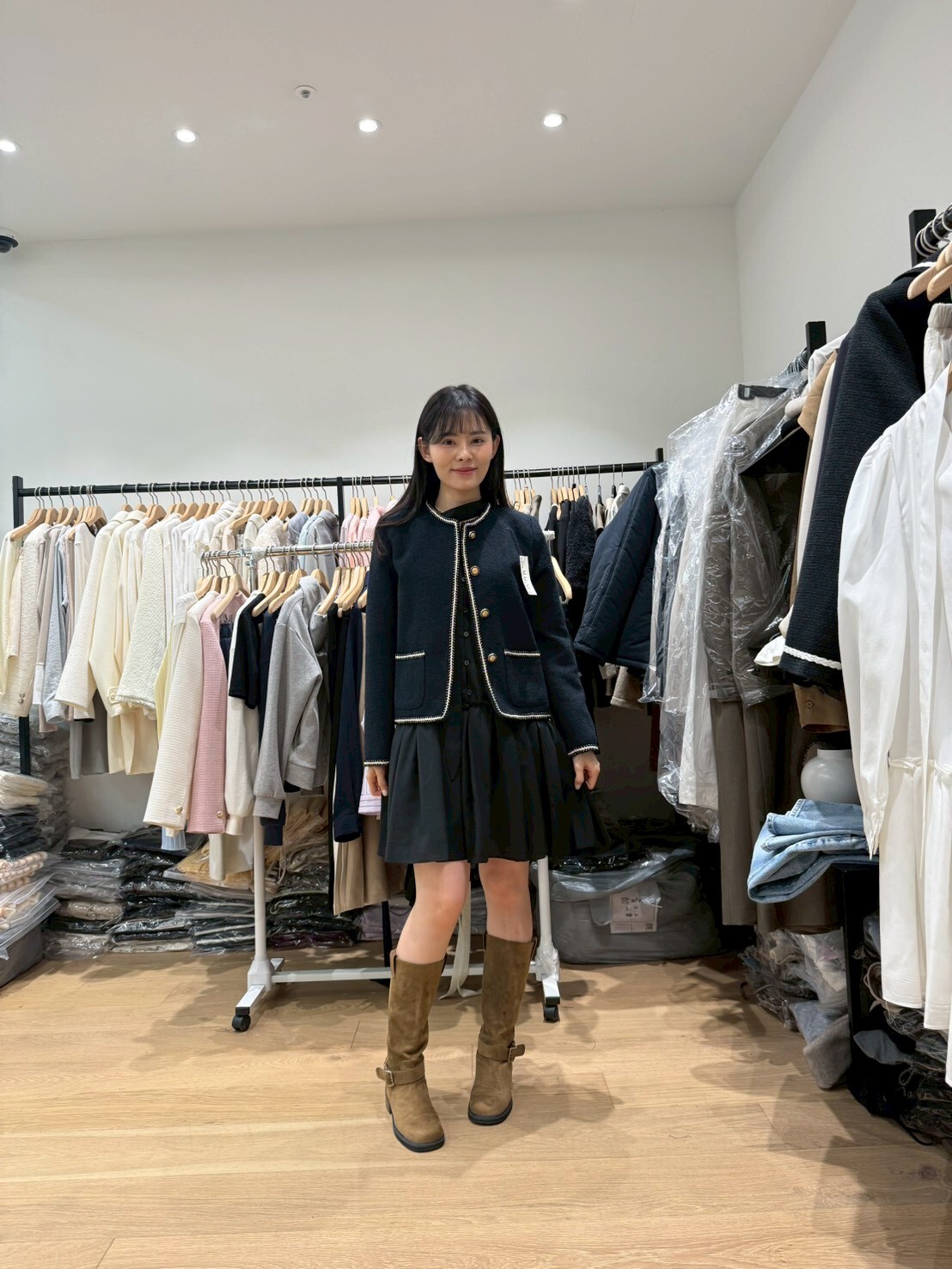 MN6023 經典金蔥線雙包邊外套