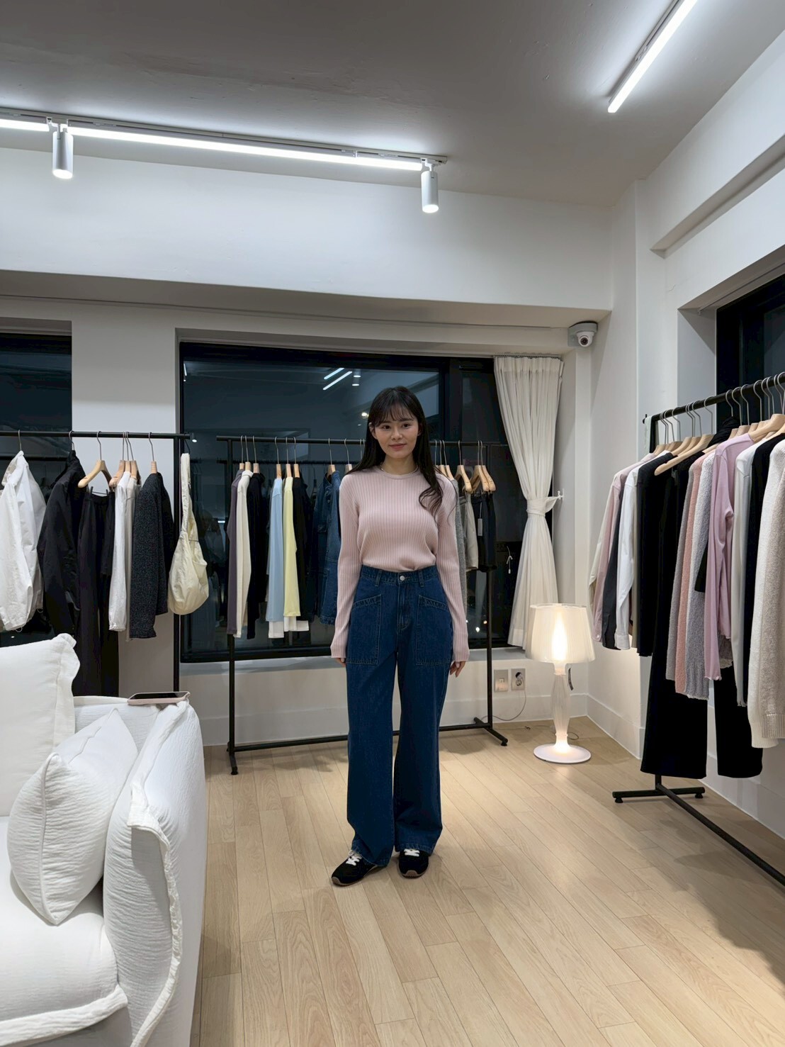 PE6016 斜口袋牛仔褲 (S/M/L)