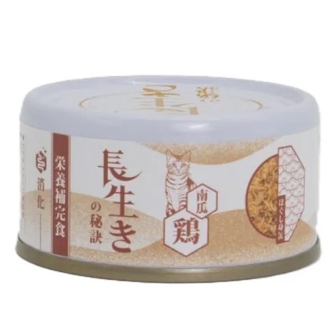 長生の秘訣 貓罐頭．肉汁湯罐 吞拿魚+雞肉+南瓜80g(消化)