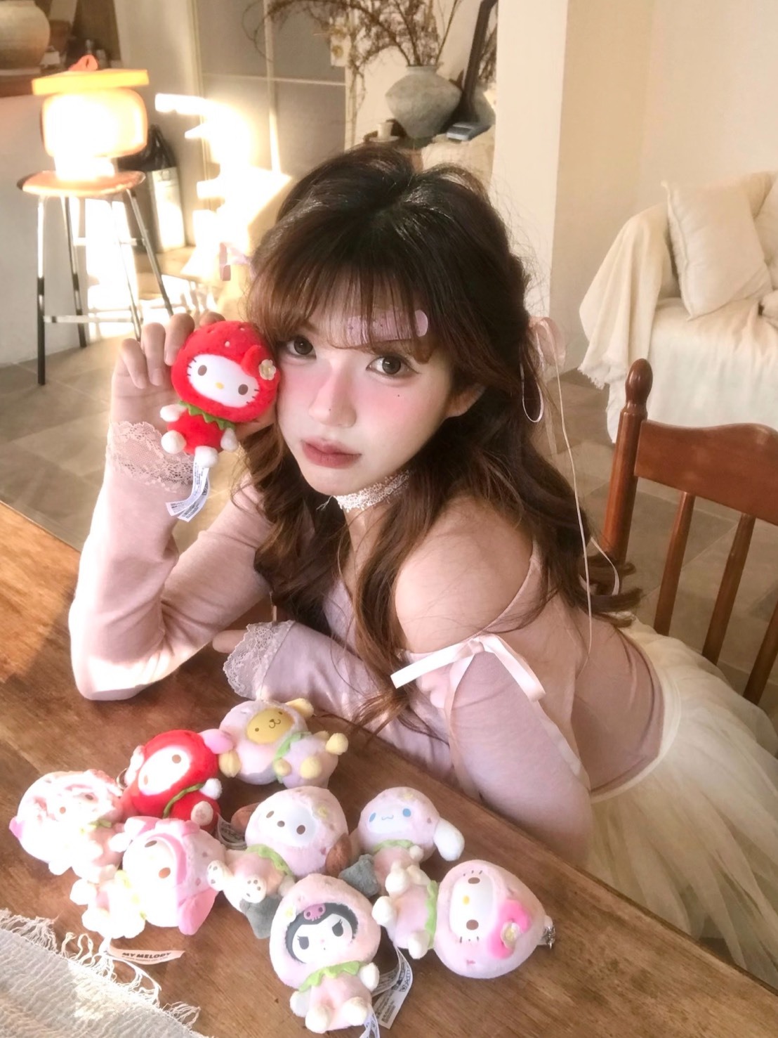 正版授權 SANRIO 三麗鷗家族 草莓甜甜系列 毛絨掛飾 盲盒