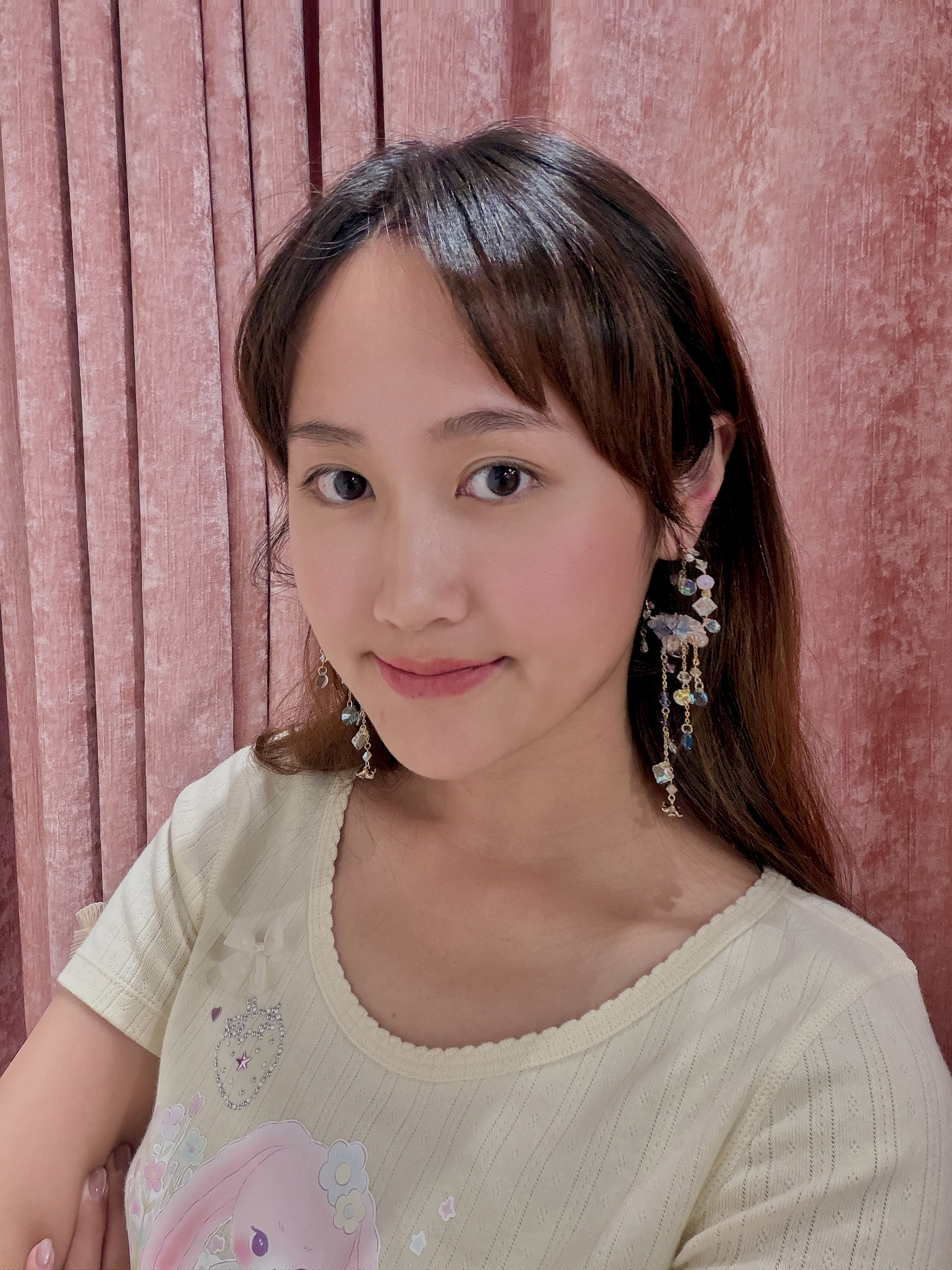 13412 Dreamy Crystal Tassel C Shape S925 Earrings