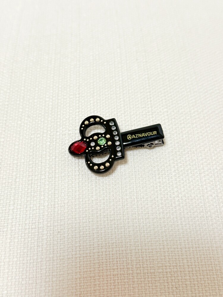 『GD』紅寶石滿鑽簍空皇冠壓夾