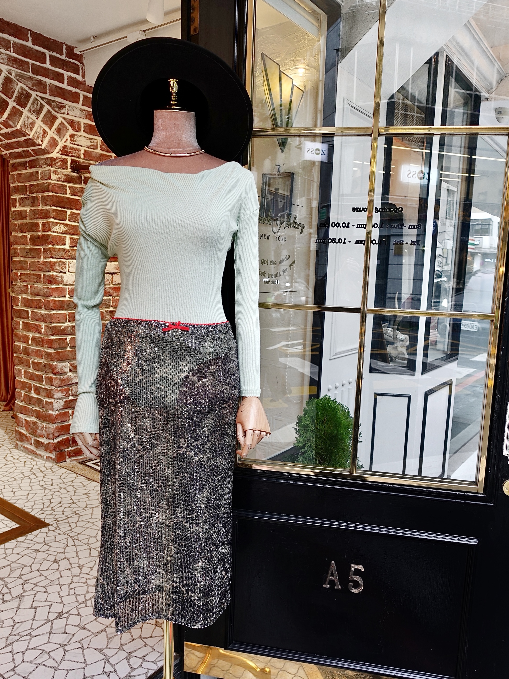 Sage鼠尾草綠色露肩羅紋針織連身衣Bodysuit